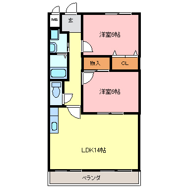 ハイツヤマオ 間取り図
