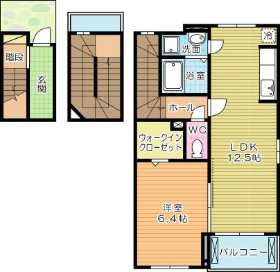 カーサフォンターナ 301号室 間取り