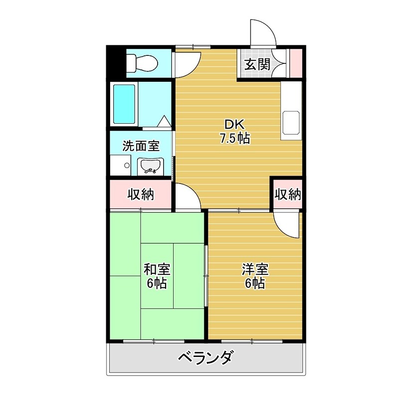 メゾンテイⅡ 202号室 間取り
