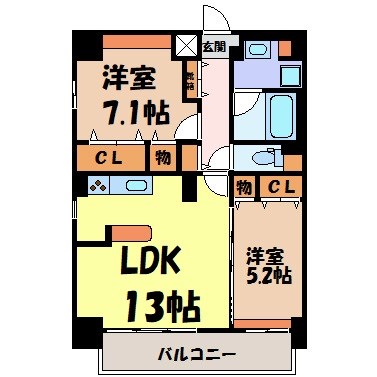 グランディール名古屋 間取り図