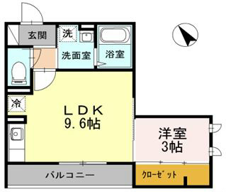 ハイツMEGUMI 301号室 間取り
