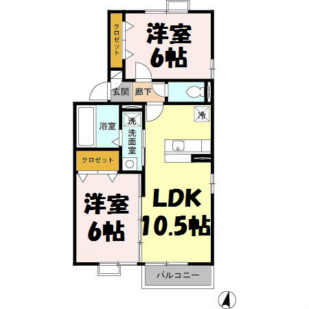 サニーハウス　Ｃ 間取り図