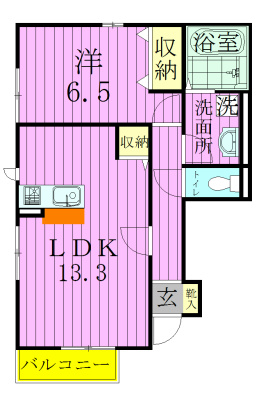 ボヌール新松戸Ｂ 102号室 間取り