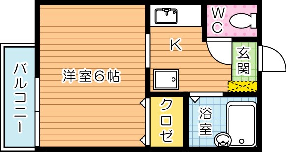 アズーロ高峰 103号室 間取り