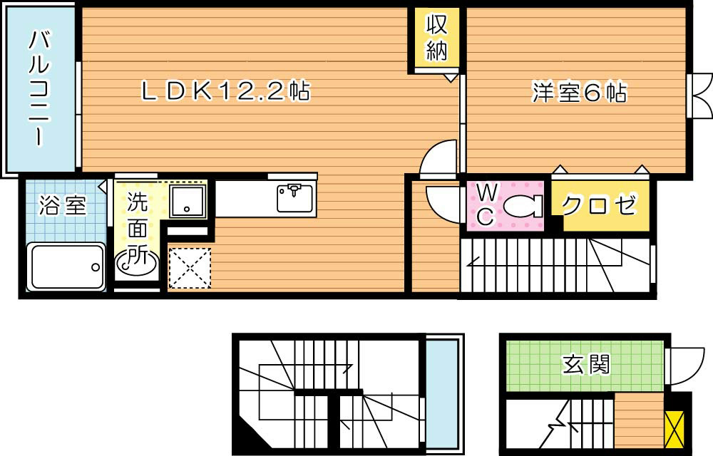 メゾンドエスポワール　B棟  間取り図