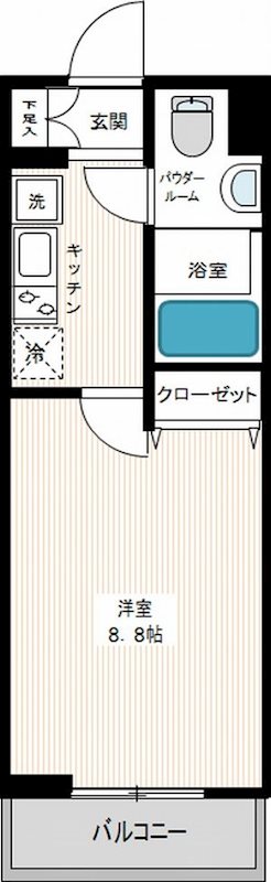 ＡＺＥＳＴ武蔵小金井 0107号室 間取り