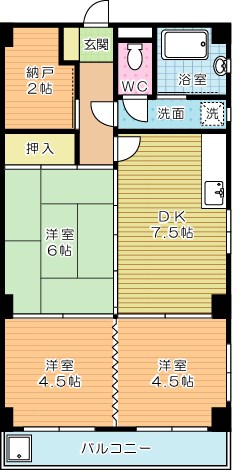 プランドール西小倉駅前 301号室 間取り