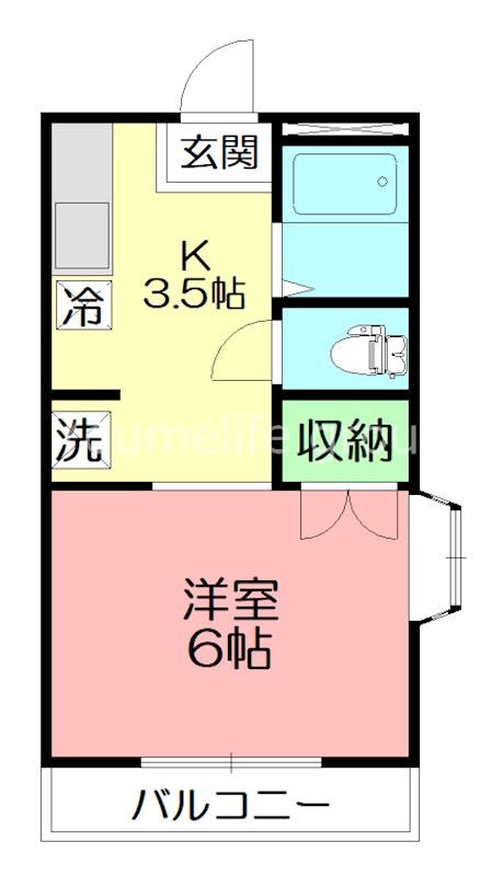 ピュアタウン北矢名 101号室 間取り