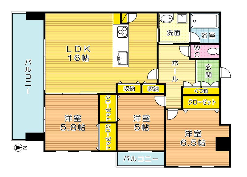 KSK門司コアプレイス 701号室 間取り