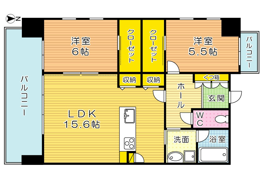 KSK門司コアプレイス 402号室 間取り