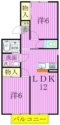 セジュールハイムA 103号室 間取り
