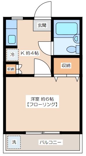 ハッピーハイツ ２０２号室 間取り