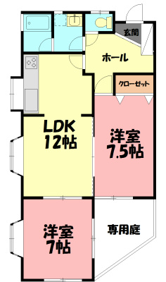 千葉ハイツ 106号室 間取り