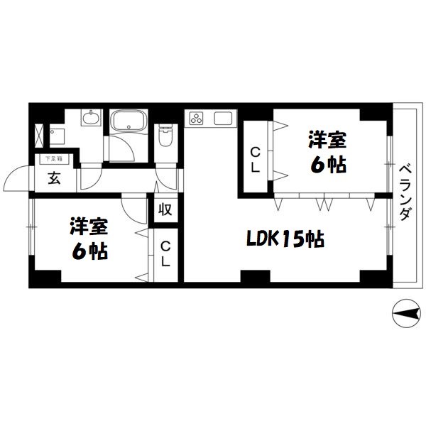 ビラ三秀 間取り図