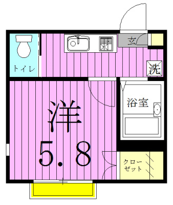 グリチネ八潮Ⅳ 201号室 間取り