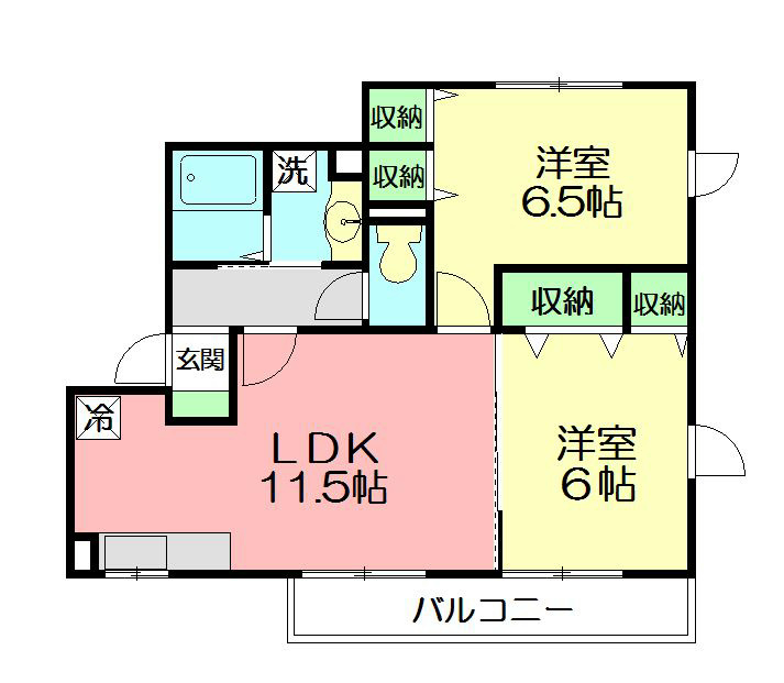 ラピュタK （ラピュタケー） 2-A号室 間取り