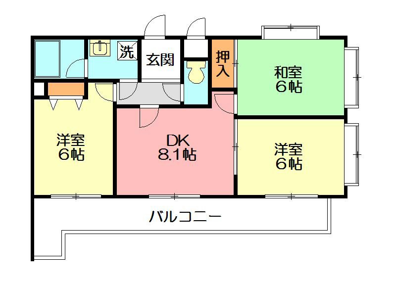 ヒルサイドクラタ 301号室 間取り