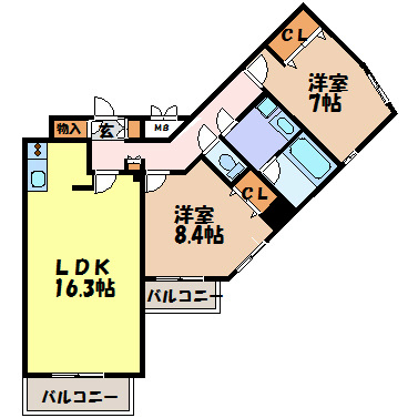 プロシード穂波町 間取り図