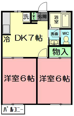 グレイスハイツ 103号室 間取り