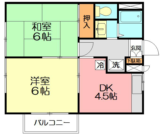 エステートハイライズ 203号室 間取り