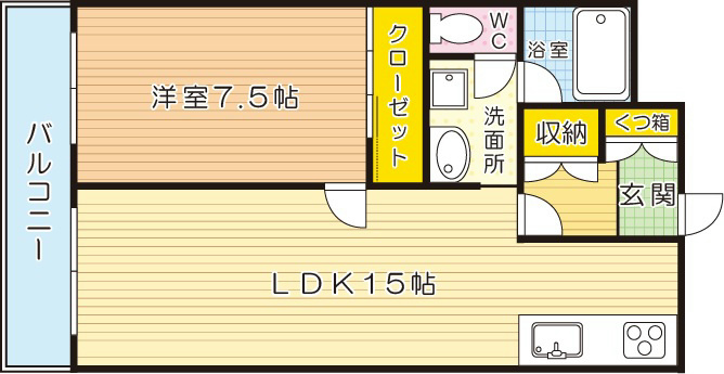 メモリープラザ小倉 708号室 間取り