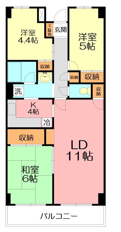 翠峯壱番館 405号室 間取り