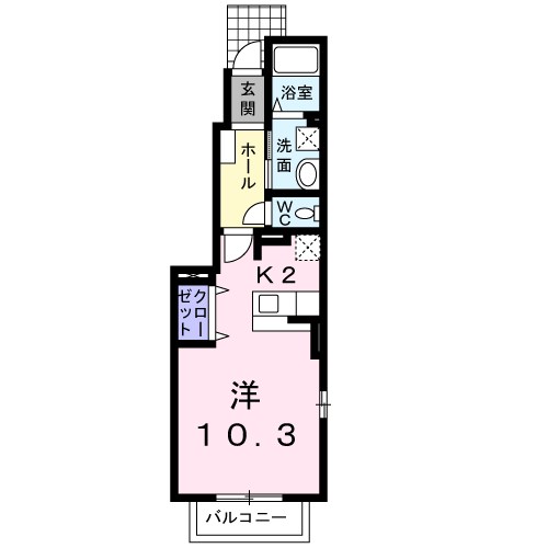 プレ・パルク 101号室 間取り