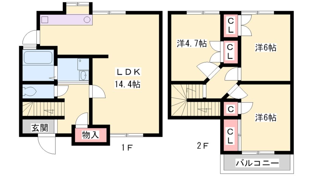 ロレーヌハイツ宝殿Ⅳ 間取り図