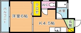 井ビルⅡ  501号室 間取り