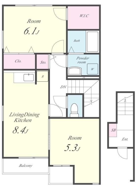 アムール魚住 間取り図