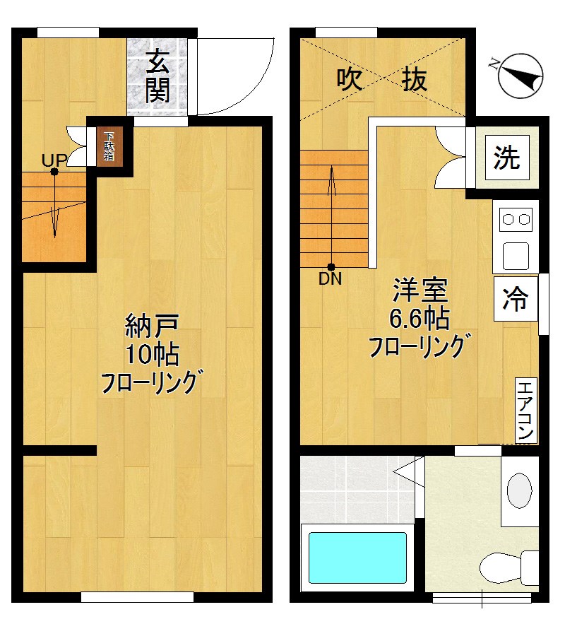 TMGフラット 1号室 間取り