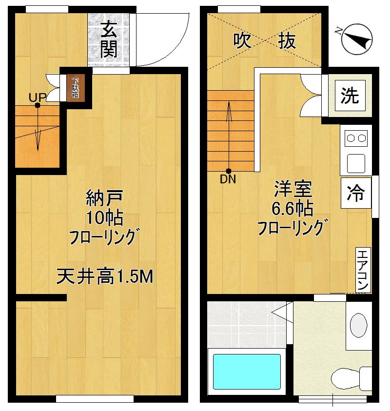 TMGフラット 1号室 間取り