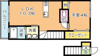 Regene黒崎（リジェネ黒崎） 間取り図