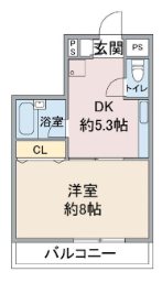 ディアコート 402号室 間取り