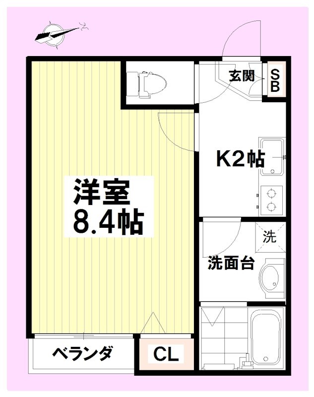 クレフラストみのり台駅前 206号室 間取り