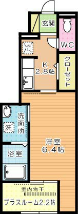 プレミール宇佐 105号室 間取り