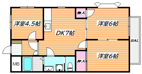 ラーヂ末広Ⅱ 間取り