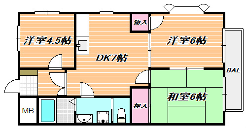 ラーヂ末広Ⅱ 間取り