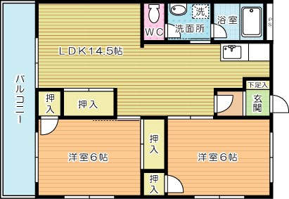 Ｒｅｇａｌｏ小倉南壱番館(レガロ小倉南壱番館) 間取り図