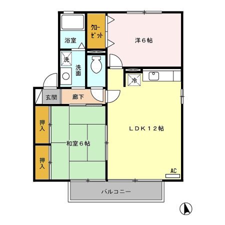 コーポベルーガ　Ｂ 103号室 間取り