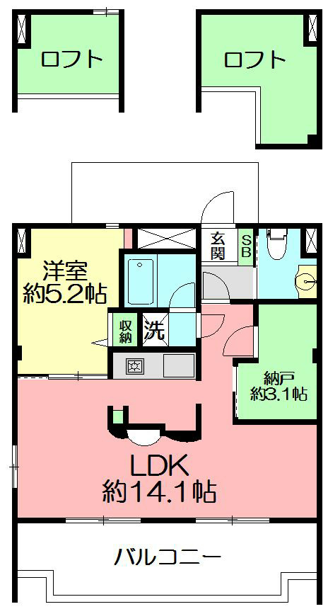 シェルコート 310号室 間取り