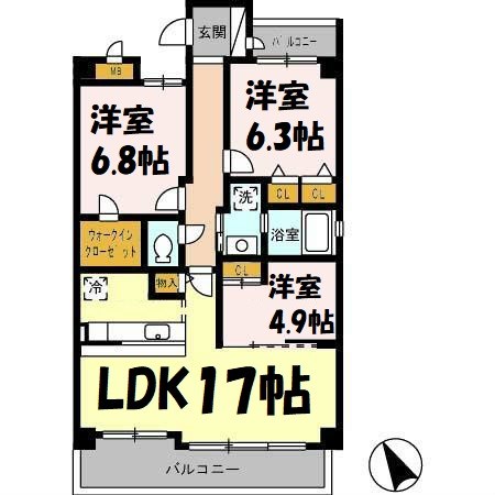 ラ・メゾン東山 間取り図