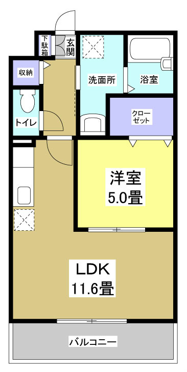 ゼフィールⅡ 302号室 間取り