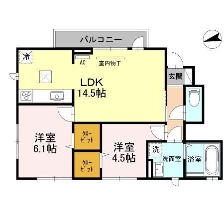 ディアコートＭ 間取り図