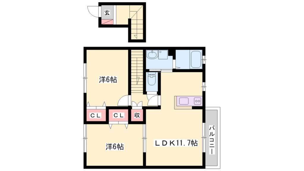 プランドール中津 間取り図