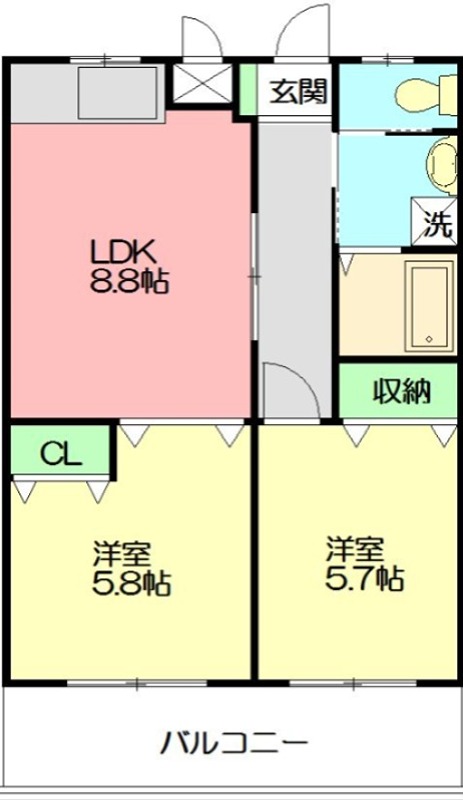 サンヒルズ港南台 205号室 間取り