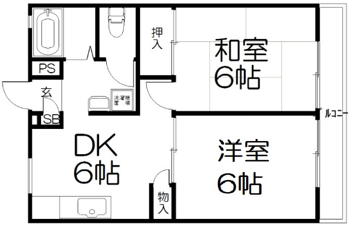 ラフィネ北白川　B棟  間取り