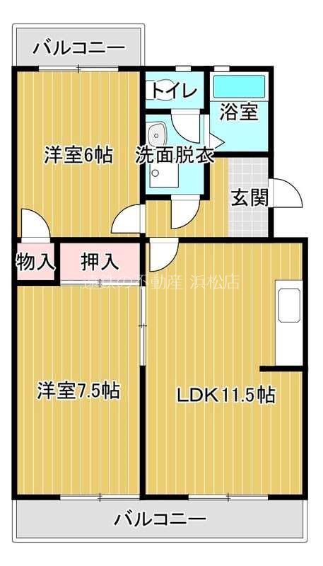 レジデンス曳馬 203号室 間取り