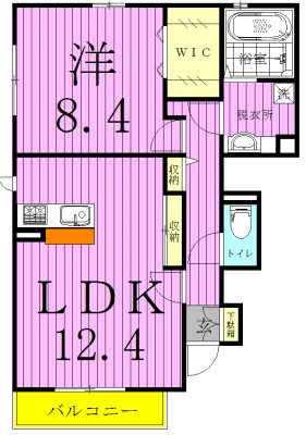 コスモ22 101号室 間取り