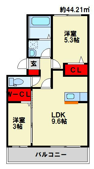 あぅん霧ヶ丘 間取り